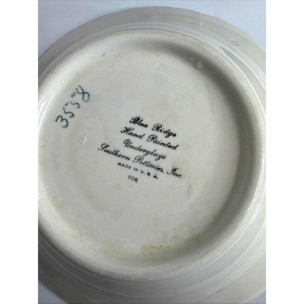 Blue Ridge Southern Pottery Serving Bowl Wild Strawberry‎ Pattern 9.5 inch